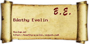 Básthy Evelin névjegykártya